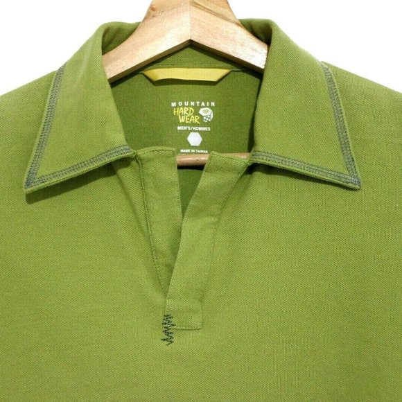 Mountain Hard Wear Mens Small Polo Rugby Golf Shirt Green Short Sleeve - Picture 4 of 4